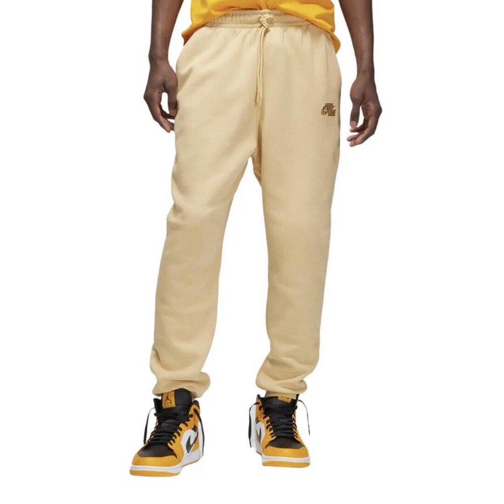 Nike Air Jordan Fleece MVP Joggers DQ8100-252 Sesame / Black Men’s Size …